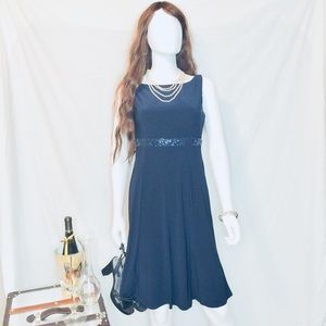 Chaps Dark Navy Dress Size Medium